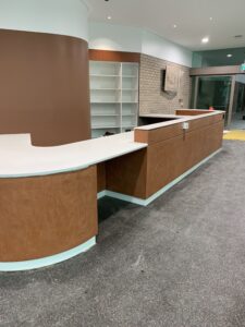 Fig 3 - Luminance contrast is provided to vertical and horizontal surfaces such as joinery including worktops and fascia panels and cabinetry - Interior Design completed by COX Architecture